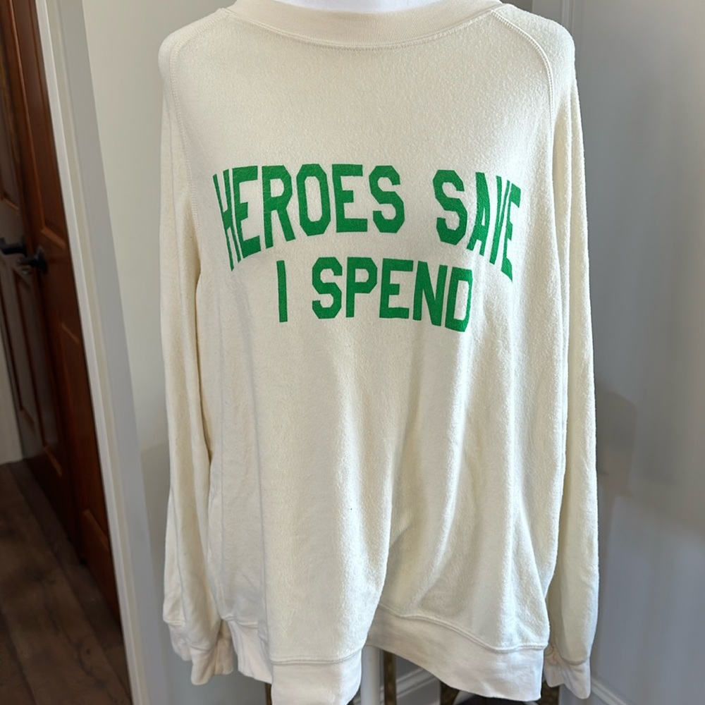 Wildfox fun lightweight sweatshirt! Oversized medium. NWT
